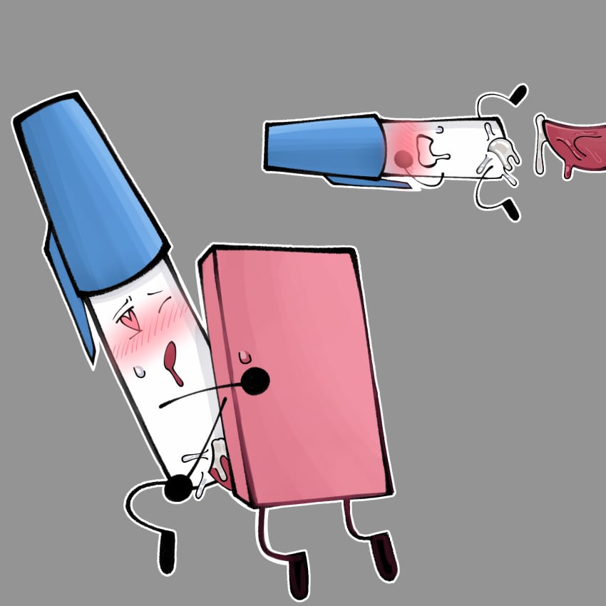 2boys battle_for_dream_island bfdi blush cum_inside cuntboy eraser_(bfdi) intersex mai16644 male/cuntboy object_show object_show_community object_shows pen_(bfdi)