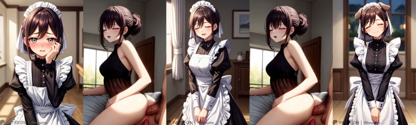 100_kanojo ai_generated collage deserved_rape double_penetration gangbang kimi_no_koto_ga_dai_dai_dai_dai_daisuki_na_100-nin_no_kanojo maid meido_mei netorare