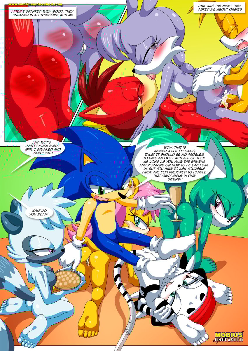 anthro ass barby_koala barefoot bbmbbf bisexual bisexual_female blush breasts comic cum cum_in_pussy cum_inside feet female female/female fiona_fox french_kiss humanoid_feet kissing male male/female miles_tails_prower mina_mongoose mobian_(species) mobius_unleashed nicolette_the_weasel nipples nude palcomix penis pussy sega sex soles sonar_the_fennec sonic's_guide_to_spanking_2_(comic) sonic_(series) sonic_(series) sonic_the_hedgehog sonic_the_hedgehog_(archie) sonic_the_hedgehog_(series) tails tails tails_the_fox tangle_the_lemur tears toes vaginal_penetration vaginal_sex