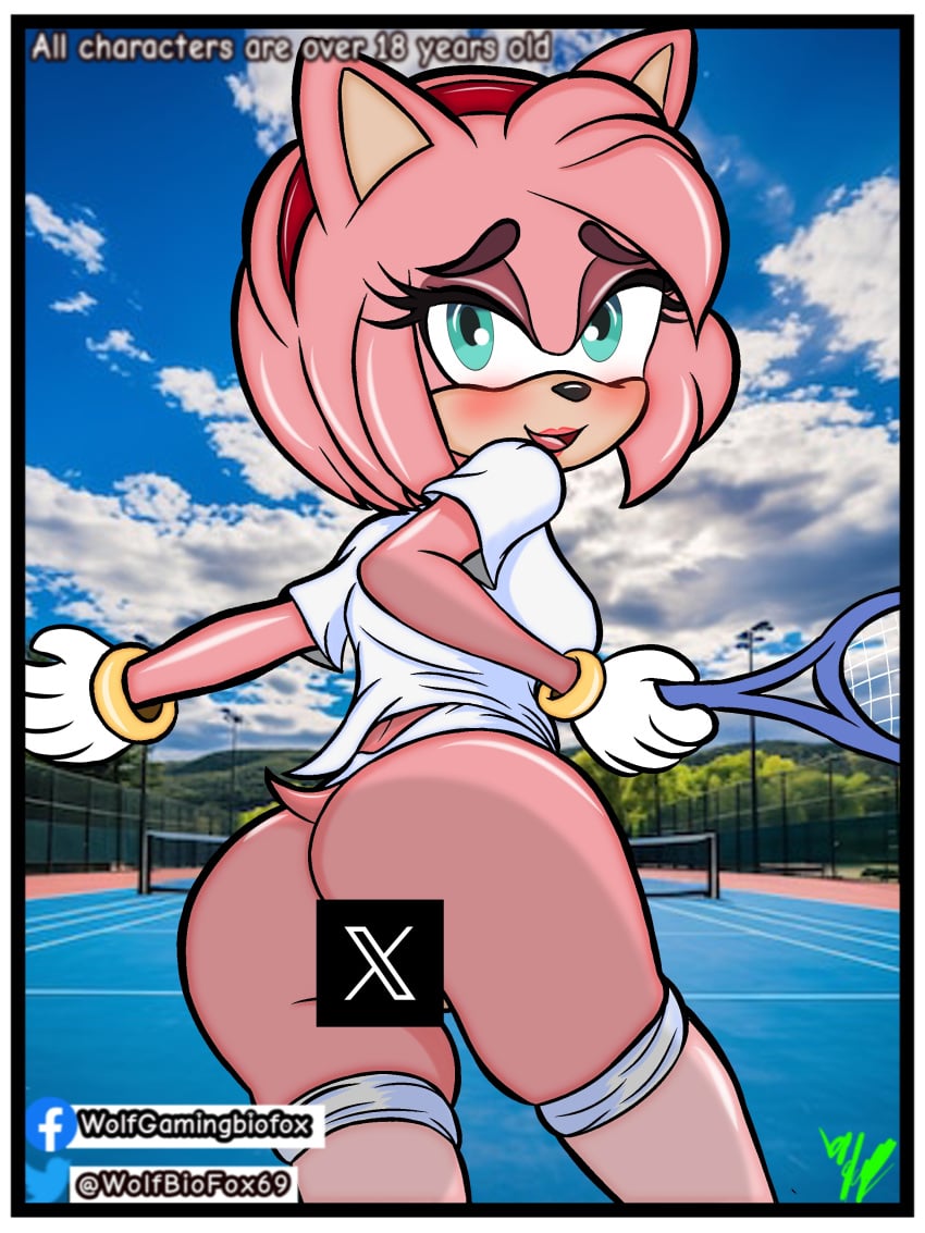 amy_rose ass female furry furry_female miniskirt pussy skirt sport tenis_outfit