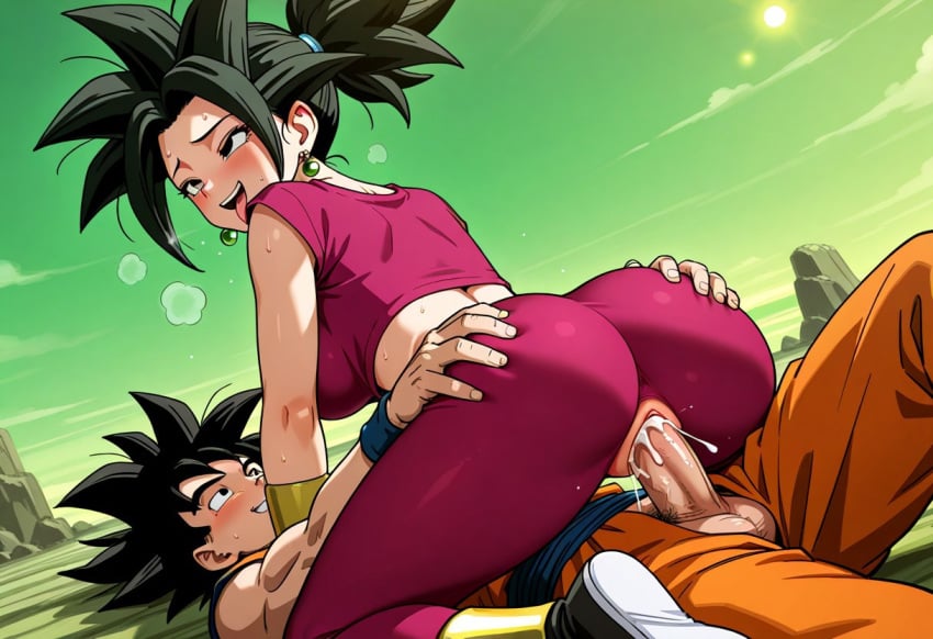 ai_generated ass_focus ass_grab barefoot big_penis cheating cowgirl_position creampie cum_in_pussy cumshot dragon_ball dragon_ball_super dragon_ball_z goku horny_female kefla lying ntr saiyan_girl sexy son_goku vaginal_penetration