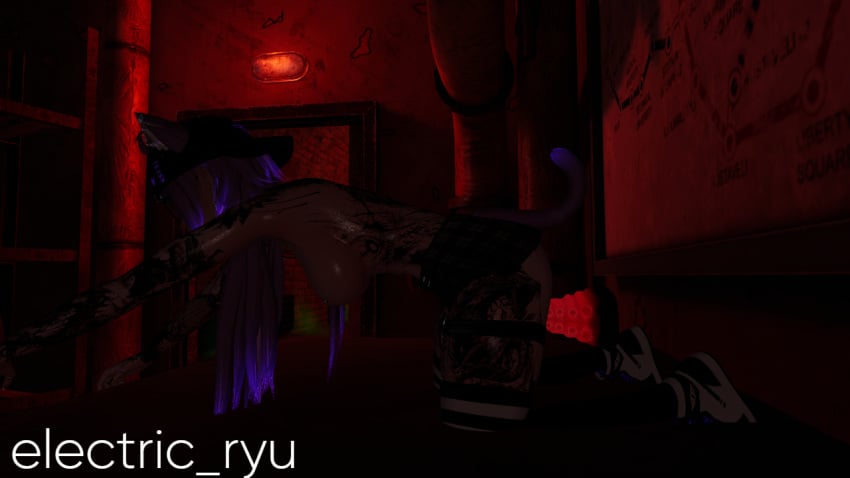 big_ass big_breasts club electric_ryu female nude_female sex_from_behind sex_toy vrchat vrchat_avatar