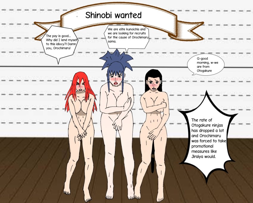 covering_privates guren guren_(naruto) kin_tsuchi naked_female naruto naruto_shippuden tagme_(character) tayuya