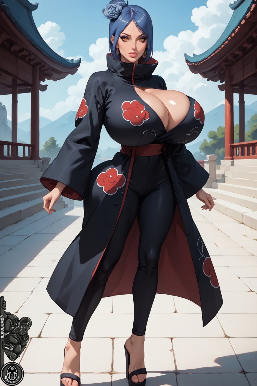 ai_generated big_breasts breasts bythebrokenone huge_breasts hyper_breasts konan large_breasts nai_diffusion naruto naruto_(series) naruto_shippuden stable_diffusion thick_thighs