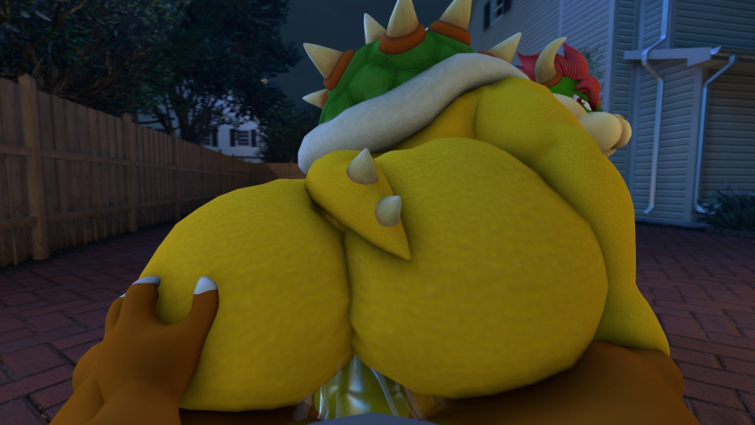 2boys 3d_(artwork) anal anal_sex anthro ass balls big_butt bowser charizard digital_media_(artwork) duo first_person_view gay gay_sex generation_1_pokemon genitals hand_on_butt hi_res horn huge_butt koopa looking_at_another looking_at_partner looking_back looking_back_at_another looking_back_at_partner male male/male male_penetrated male_penetrating male_penetrating_male mario_(series) mrrainbow nintendo on_bottom on_top orange_body penetration penile penile_penetration penis penis_in_ass pokemon pokemon_(species) reverse_cowgirl_position scalie sex shell spiked_shell spikes spikes_(anatomy) tail xarver_(jaybeazd) xeytech yellow_body