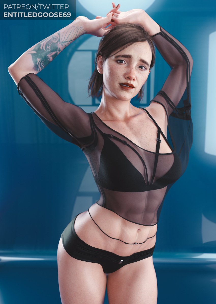 3d busty ellie_(the_last_of_us) ellie_williams entitledgoose female female_focus female_only hourglass_figure pinup pinup_pose tagme the_last_of_us the_last_of_us_2 wide_hips