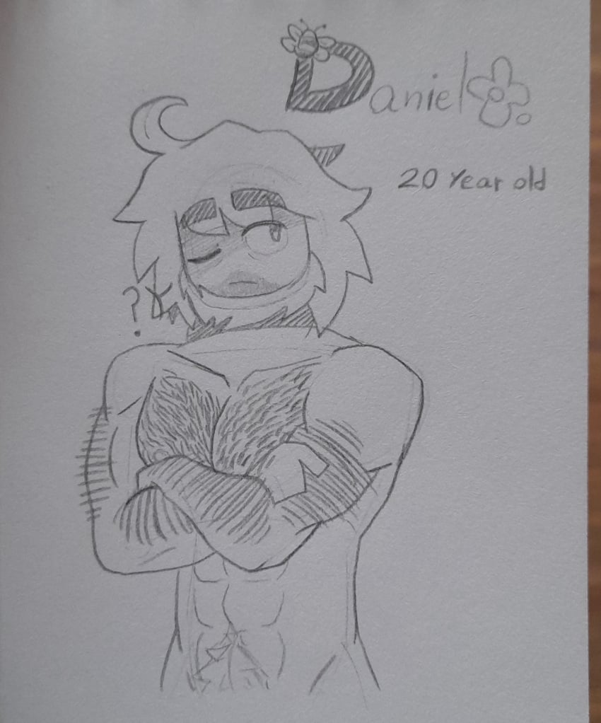 1boy 2025 ? abs aged_up ahoge arms_crossed bara barazoku beard beard_stubble bee beefy biceps bushy_pubes completely_naked completely_nude daniel_(kaaatie) doodle emmet64 flower fpe fundamental_paper_education hairy_arms hairy_chest hairy_male hand_drawn hunk male male_only manly messy_hair muscles muscular muscular_male naked navel nipples no_clothes no_visible_genitalia non-fpe non-fundamental_paper_education nude one_eye_closed pecs pectorals pubes pubes_exposed pubic_hair self_upload sketch solo solo_male thick_eyebrows toned_male traditional_art traditional_media traditional_media_(artwork)