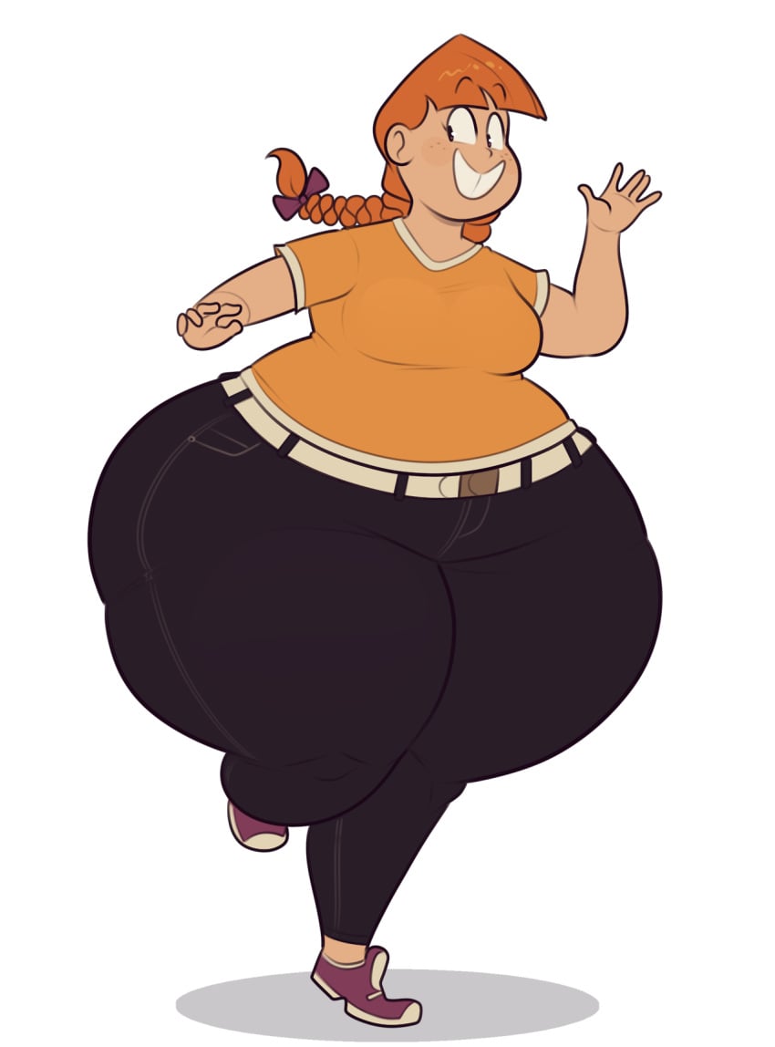 1girls chubby chubby_female freckles_on_face giant_thighs ginger ginger_female ginger_hair huge_hips huge_thighs massive_ass massive_butt massive_thighs oc ridiculous_proportions ridiculouscake simple_background sunny_(ridiculouscake) thicc thicc_ass thicc_thighs thick thick_ass thick_legs thick_thighs walking waving waving_at_viewer