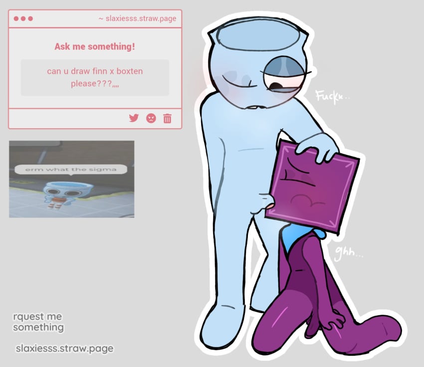 blowjob boxten_(dandy's_world) dandy's_world finn_(dandy's_world) gay naked naked_male only_male request roblox strawpage_request sucking_penis