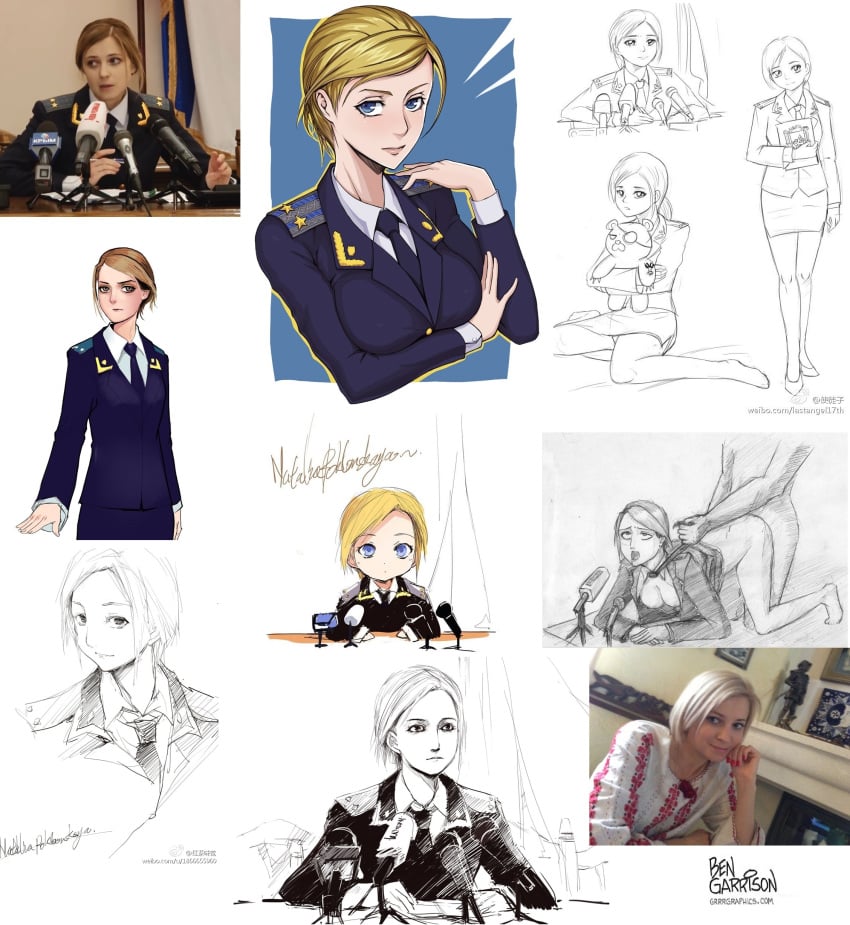 4chan blonde_hair crimea doggy_style eastern_european female from_behind human male natalia_poklonskaya national_personification politics russia russian slavic straight uniform yuri_kuma_arashi