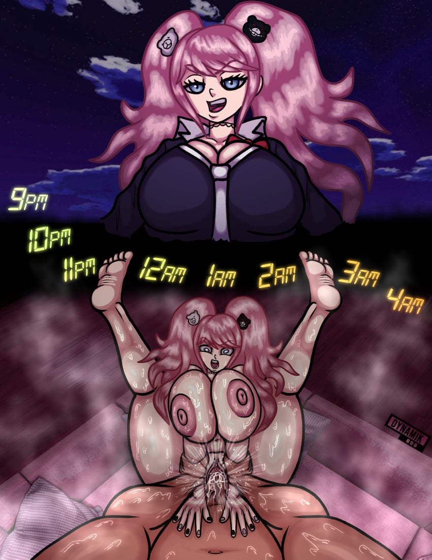 1boy 1girls alternate_breast_size areolae asian asian_female barefoot big_breasts blue_eyes breasts busty danganronpa dynamik808 feet feet_up female female_humiliation huge_breasts instant_loss instant_loss_2koma junko_enoshima large_breasts legs_up looking_at_viewer male male_pov musk musk_clouds nipples nude nude_female nude_male painted_nails penis pink_hair png pov pussy sex smug smug_face straight straight_sex sweat sweaty_body thick_thighs vaginal_penetration wide_hips