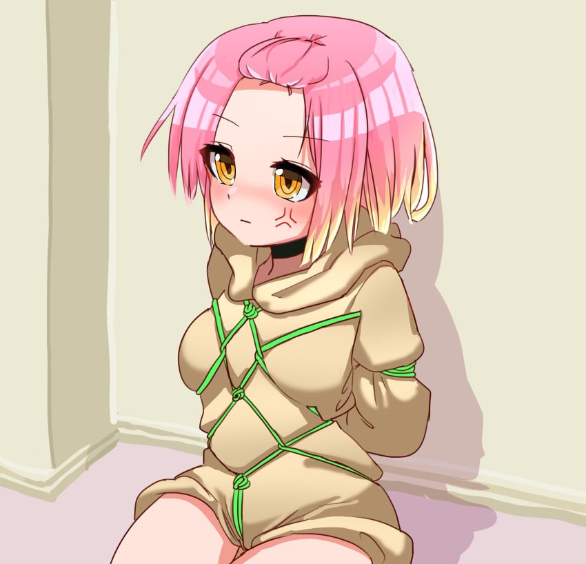 annoyed bondage clothed d4dj inuyose_shinobu light_green_leaf small_breasts