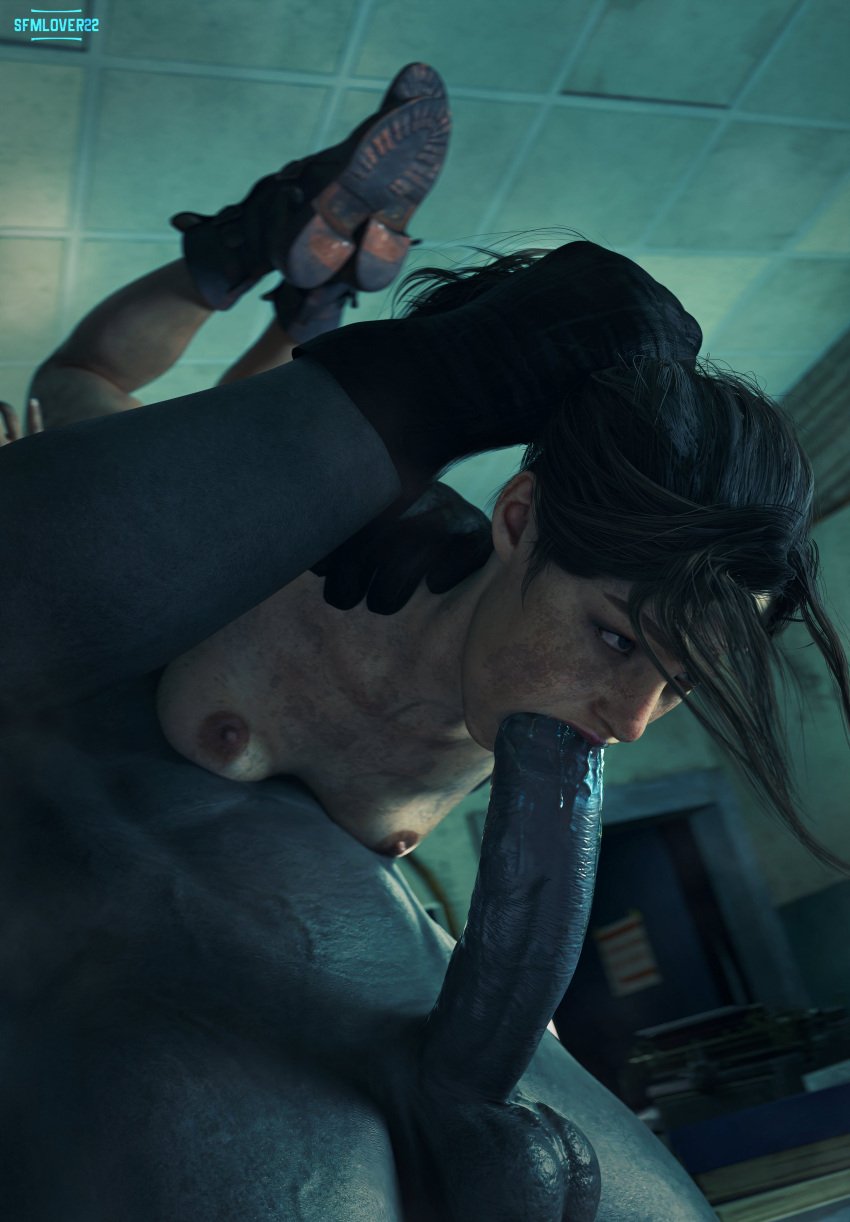 1boy 1girls 1monster 3d biohazard blowjob boots breast_press breasts capcom carrying carrying_partner claire_redfield claire_redfield_(jordan_mcewen) cum cum_in_mouth cum_inside fellatio female female_penetrated grey_skin hair_grab huge_penis indoors indoors_sex interspecies just_the_tip larger_male light-skinned_female light_skin male male_penetrating_female monster monster_cock mr_x muscular_male nude nude_female nude_male oral oral_penetration oral_sex penis penis_in_mouth resident_evil resident_evil_2 resident_evil_2_remake sfmlover22 size_difference smaller_female standing standing_69 straight tagme tyrant upside-down upside_down_fellatio