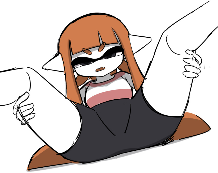 bike_shorts inkling kaori_(splatoon) kuronekoore splatoon spread_legs