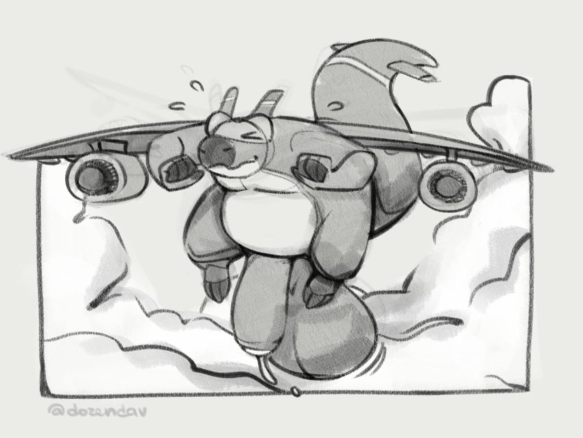 aeromorph aircraft airplane anthro balls belly big_balls big_belly big_penis bodily_fluids cum digital_media_(artwork) dozendav dragon eyewear flying genital_fluids genitals goggles hi_res horn huge_balls huge_cock humanoid_genitalia humanoid_penis hyper hyper_balls hyper_genitalia hyper_penis living_aircraft living_machine living_vehicle machine male mythological_creature mythological_scalie mythology nude overweight overweight_male penis precum scalie simple_background sky slightly_chubby solo sweat tail thick_thighs vehicle wings