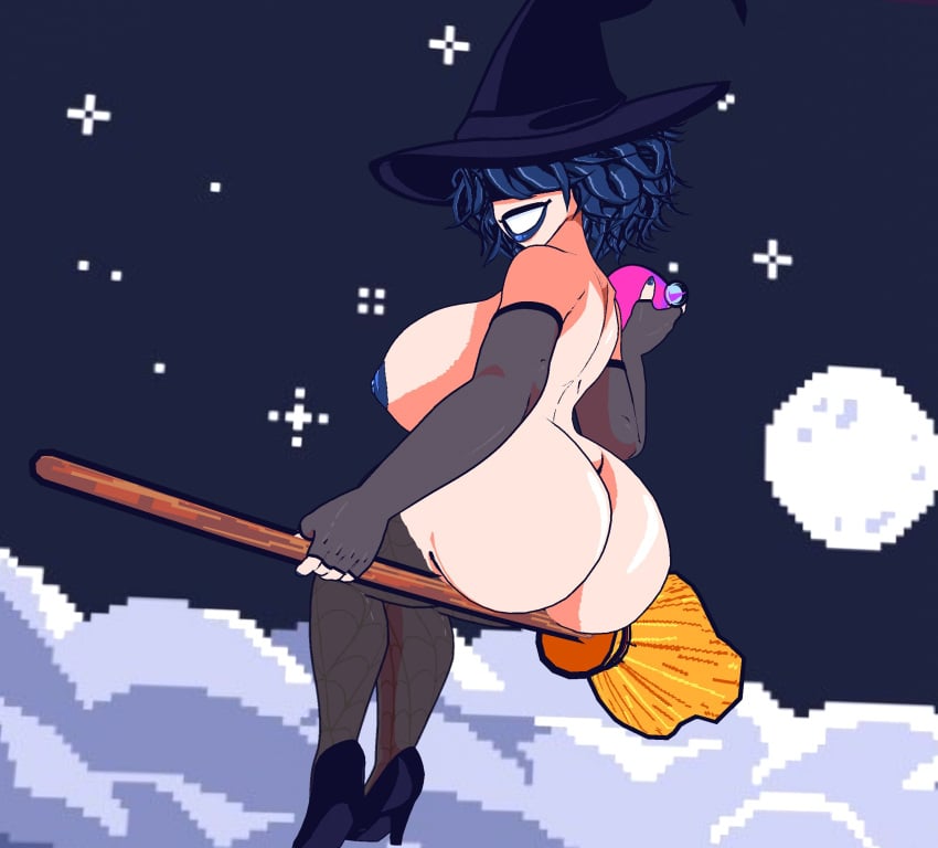 1girls 3d big_ass big_breasts broom_riding broomstick cordelia_valentine dat_ass dead_estate goth goth_girl huge_ass huge_breasts vensaku witch witch_broom witch_hat