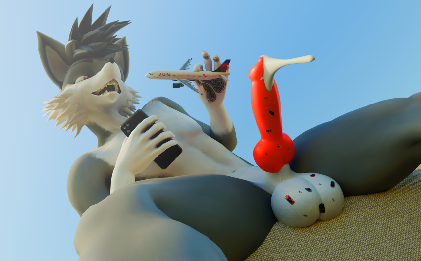 absurd_res aircraft airplane animal_genitalia animal_penis anthro balls blender_(artwork) blender_cycles bodily_fluids canid canine canine_genitalia canine_penis crushed_micros crushed_vehicle cum digital_media_(artwork) electricbug43 electronics fox genital_fluids genitals hi_res huge_filesize macro male mammal penis phone solo vehicle