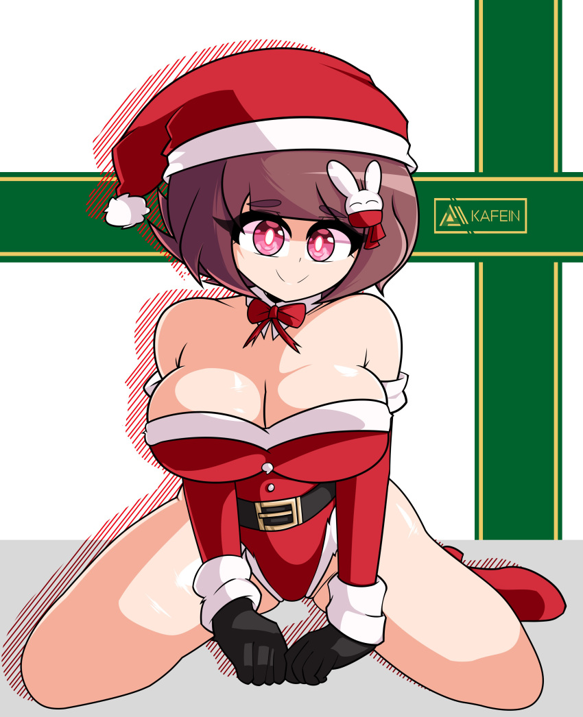 breasts christmas female female_only kafein tagme tagme_(character) thighs