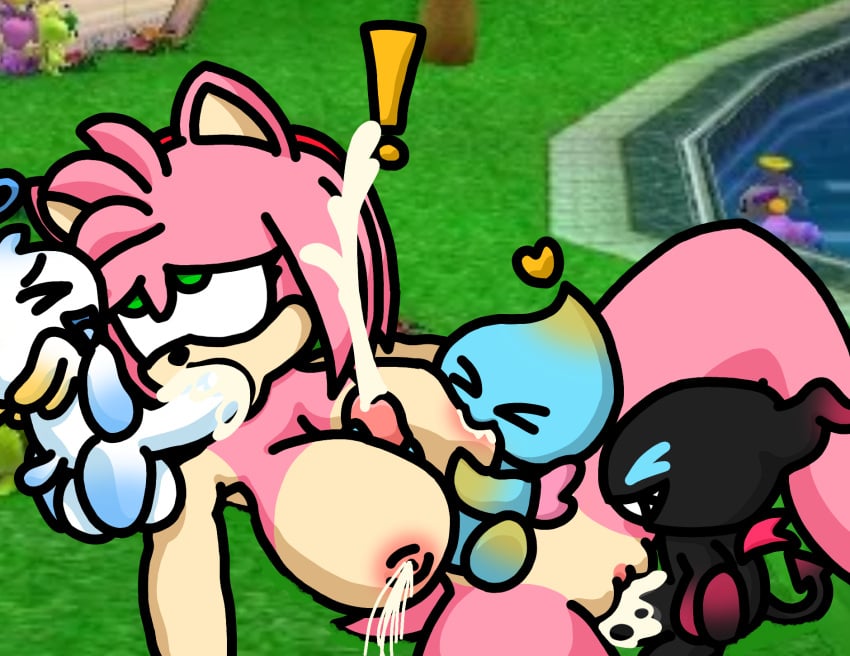 amy_rose anthro anthro_on_anthro background big_breasts blowjob chao_(sonic) cum cum_in_mouth cum_in_pussy cum_inside cumshot dark_chao fellatio green_eyes halo heart hero_chao lactating lactation large_breasts legokoopa_(artist) oral_sex paizuri pink_fur pleasure_face self_upload sitting sonic_(series) sonic_the_hedgehog_(series) surprised thick_thighs titfuck titjob vaginal_penetration vaginal_sex visible_nipples wings