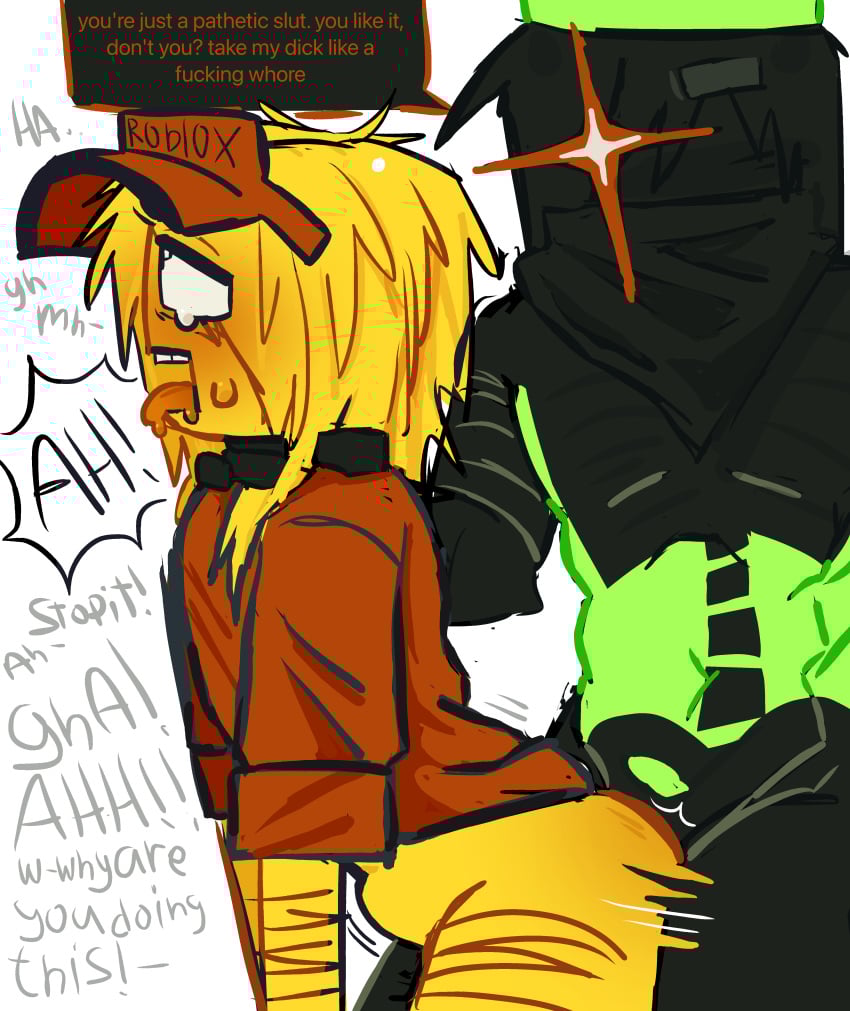 1x1x1x1_(forsaken) elliot_(forsaken) forsaken_(roblox) raped roblox robloxian yellow_body
