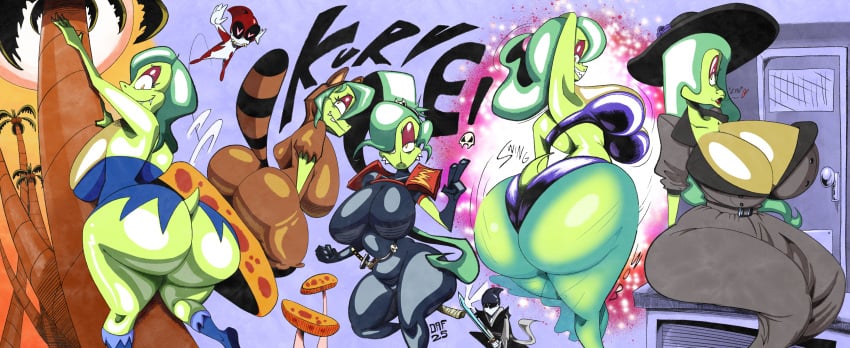 1girls action-coaster_(artist) anthro ass ass_shake big_ass big_breasts breasts bubble_butt busty clothing fat_ass female female_only hair_over_one_eye huge_ass huge_breasts large_ass large_breasts massive_breasts outfit outfit_swap png shaking_ass solo tail thick_ass thick_thighs wide_hips