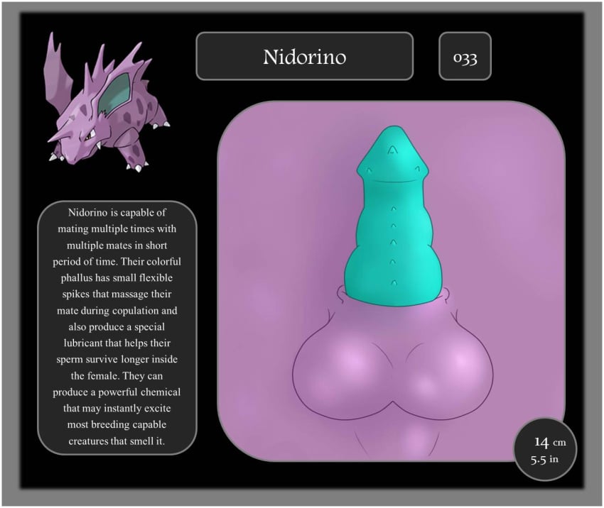 2014 balls close-up erection feral horn male male_only nidorino nintendo penis pokedex pokemon solo text video_games zekromlover