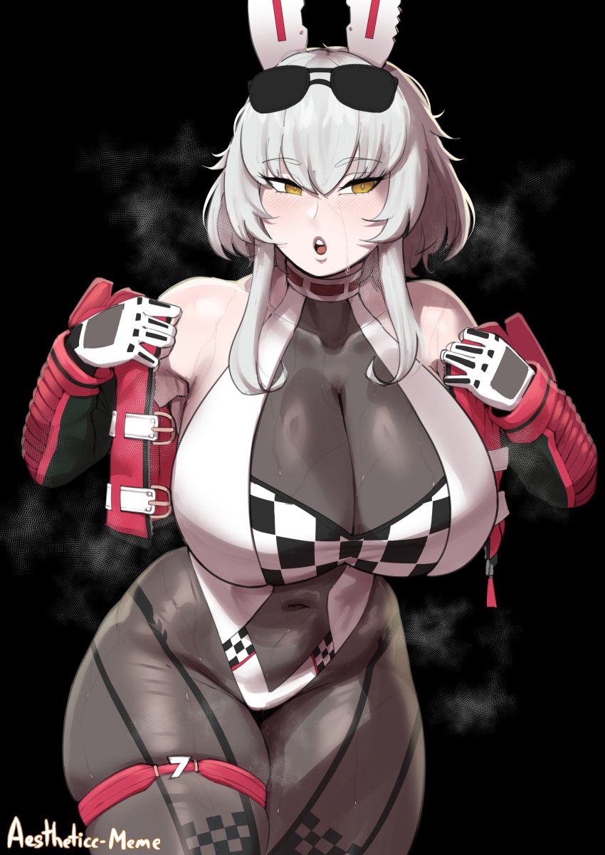 1girls aestheticc-meme big_breasts bunny_ears bunnysuit female hi_res huge_breasts virtual_youtuber vshojo zentreya zentreya_(cyborg)