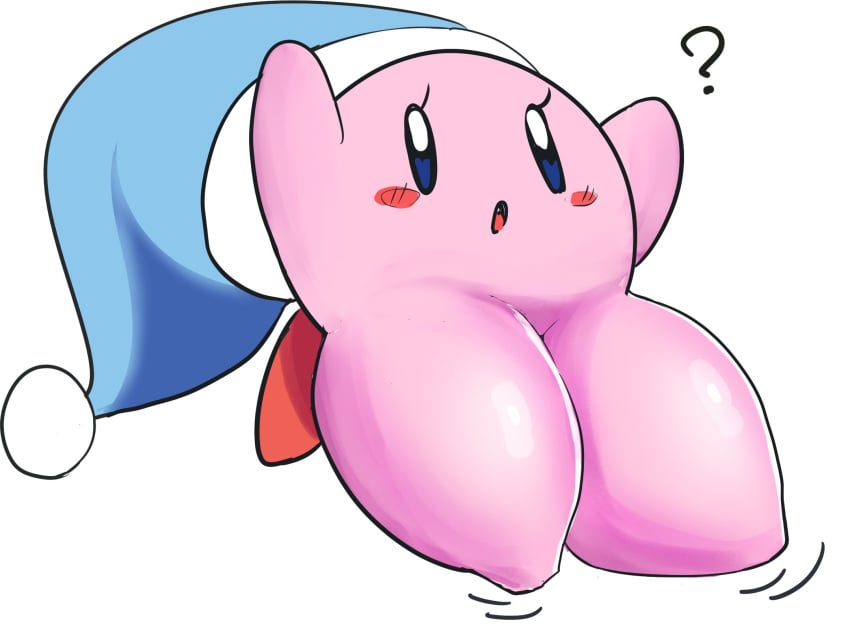 2021 adorable anthro ball_with_hyper_features big_breasts blue_eyes blush bomb boonist18 breasts cute cute_face eyelashes female female_only hat kirby kirby_(series) naked nintendo nude nude_female open_mouth pink_blush pink_body pink_skin red_feet solo solo_female suimao_(artist) waddling_head