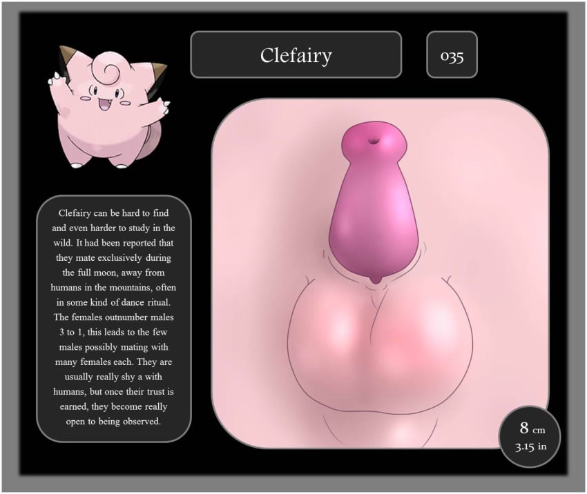 2014 balls clefairy cute erection fur male male_only nintendo penis pink_fur pokedex pokemon smile text video_games zekromlover