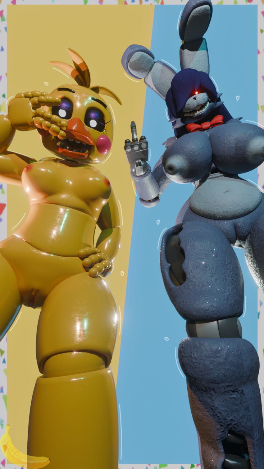3d 3d_(artwork) 3girls 4_fingers angry angry_expression angry_female animatronic animatronic_female animatronic_girl animatronics areola areolae artist_logo artist_name beak bib big_areola big_areolae big_breasts big_nipples big_thighs big_tits blender bonnie_(fnaf) boobs boobs_out breasts breasts_out chica_(fnaf) chicken chicken_girl chicken_humanoid completely_naked completely_naked_female completely_nude completely_nude_female curvaceous curvy curvy_body curvy_female curvy_figure digital_art digital_media digital_media_(artwork) excited_female eyelashes female female_focus female_only five_nights_at_freddy's flipping_off flipping_viewer_off fnaf fnaf2_location fnaf_2 furry furry_female furry_only genderbend genderswap glowing_eyes high_resolution highres huge_nipples huge_tits large_boobs large_breasts light looking_at_viewer muffintop20 naked naked_female nipples nipples_out nude nude_female pose posing posing_for_picture posing_for_the_viewer poster pussy red_eyes scottgames shiny smile smiling thighs tits toy_chica_(fnaf) unamused