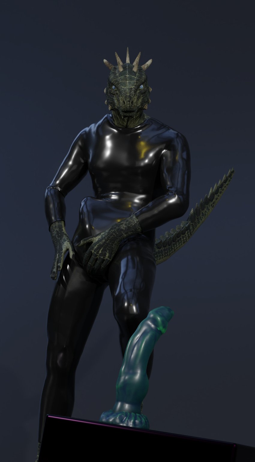 3d anthro argonian bulge dildo erection hi_res male male_only penis ralic_turman rubber scales scalie sex_toy skyrim the_elder_scrolls video_games