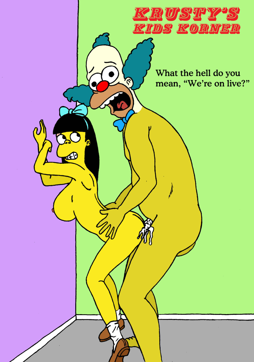 age_difference bow clown cum female human krusty_the_clown male nipples sbb sherri_mackleberry shortstack straight the_simpsons