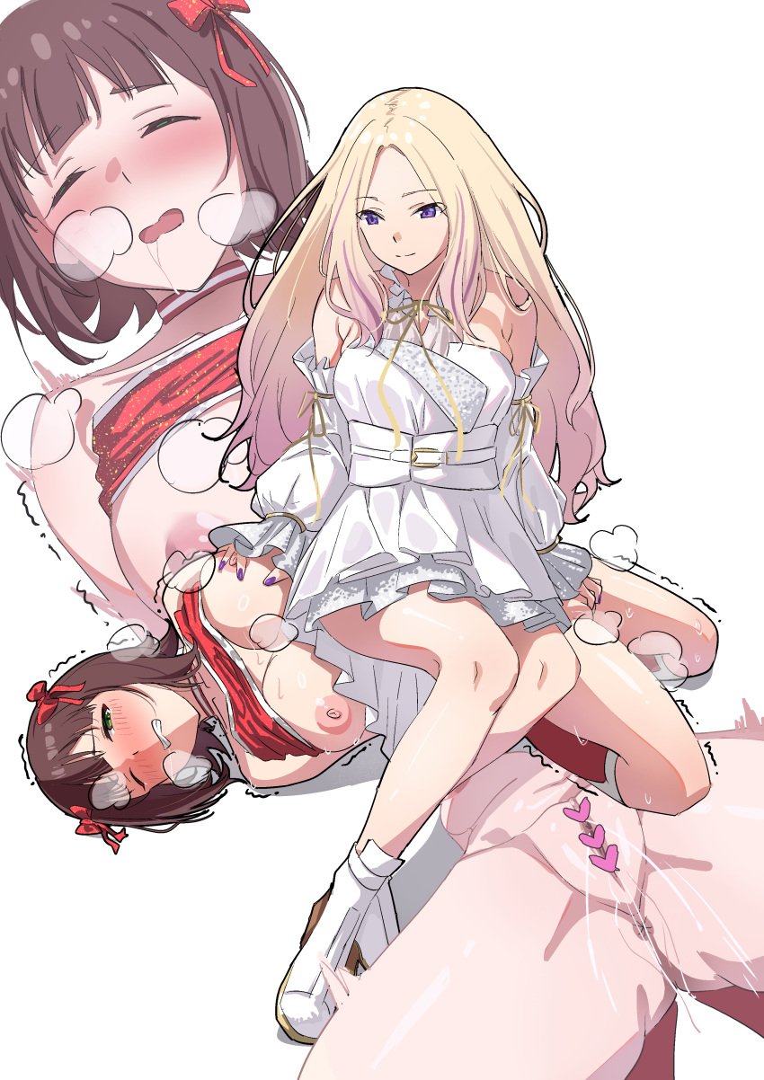 artist_request catfight competitive competitive_intercourse competitive_sex defeated defeated_heroine dressed ejaculation fingering forced forced_orgasm forced_sex forced_yuri gakuen_idolmaster grabbing grabbing_breasts haruka_amami humiliated humiliation idolmaster juo_sena lesbian_domination lesbian_rape lesbian_sex naked_female nude rape secretly_loves_it sexfight shoes sitting sitting_on_another sitting_on_belly sitting_on_person wet wet_pussy yuri