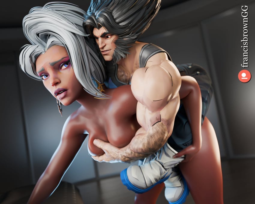 1boy 1girls 3d big_ass big_breasts breasts bust busty chest curvaceous curvy curvy_figure dark-skinned_female dark_skin female francis_brown hips hourglass_figure huge_ass huge_breasts james_howlett large_ass large_breasts legs logan_(x-men) male male/female marvel marvel_comics marvel_rivals mutant mutant_(marvel) ororo_munroe slim_waist storm_(marvel_rivals) storm_(x-men) straight thick thick_hips thick_legs thick_thighs thighs voluptuous waist wide_hips wolverine_(marvel_rivals) wolverine_(x-men) x-men