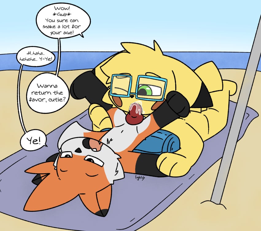 adult_on_cub age_difference anthro cub gay lightningb0lt01 male male/male male_cub male_only oral oral_sex penis pikachu pokemon_(species) sex young younger_male