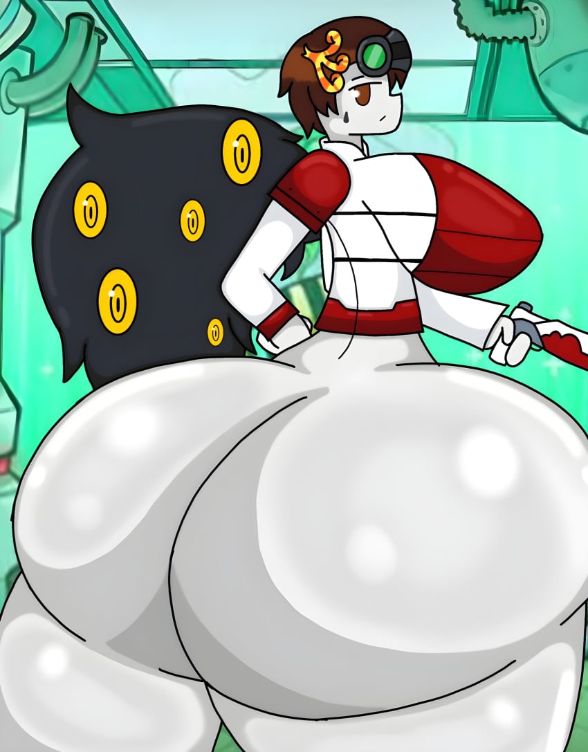 accessory ass ass_focus big_ass big_breasts big_butt breasts bubble_ass bubble_butt employee_(lobotomy_corporation) huge_ass huge_butt lobotomy_corporation oomyloops project_moon punishing_bird_ego thicc thicc_ass thicc_breasts thicc_thighs thick thick_ass thick_butt thick_hips thick_legs thick_thighs wings wings_on_back