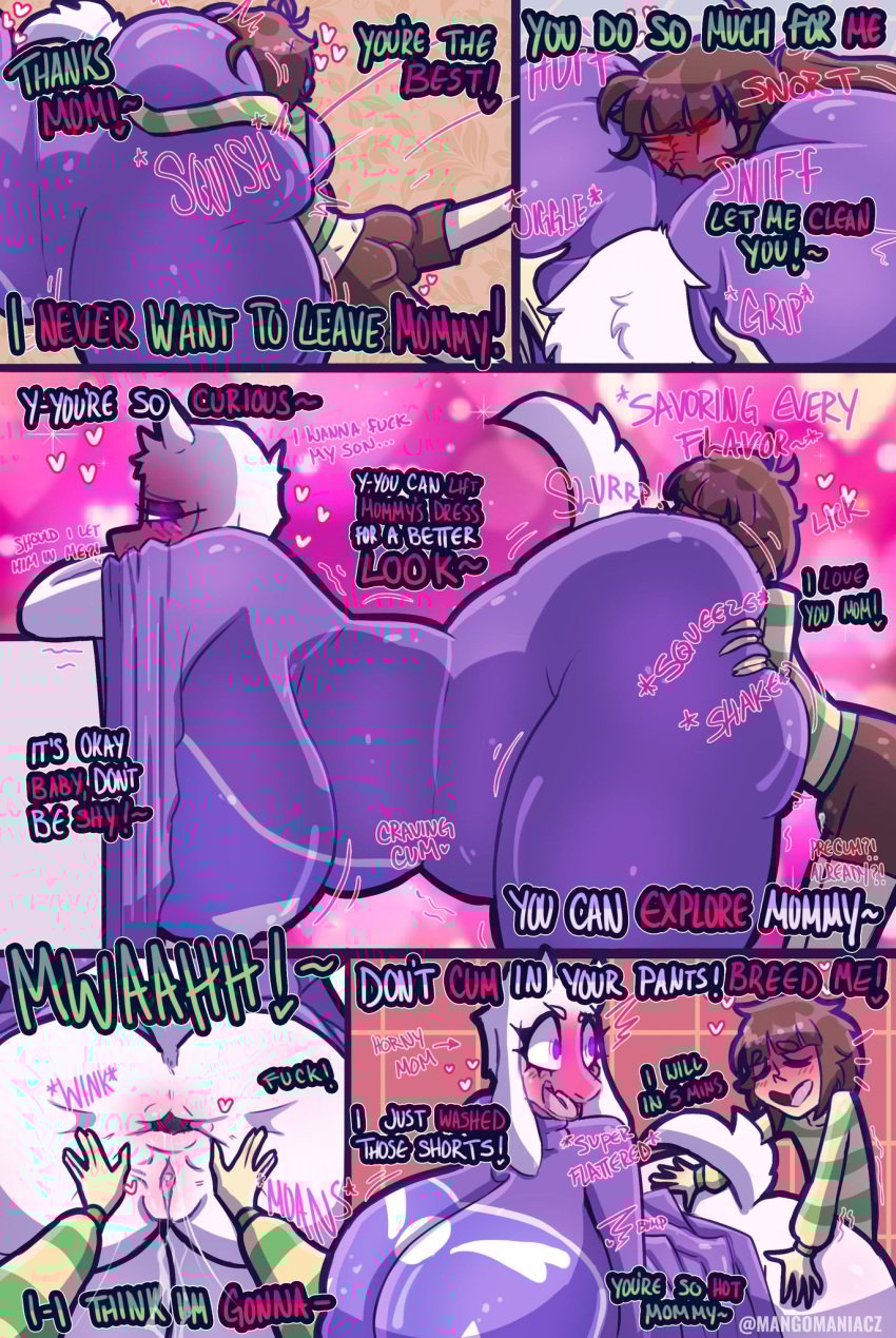 bathroom breasts chara mangomaniacz toriel undertale