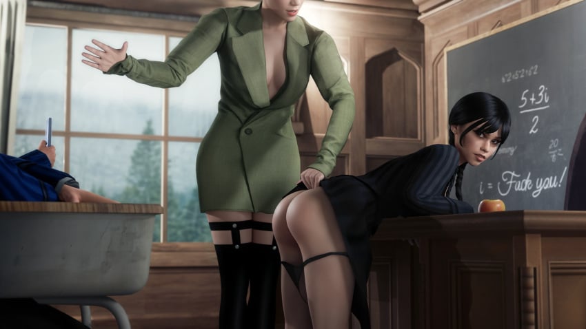 3d blender jenna_ortega nedac1 spanking tagme wednesday_addams