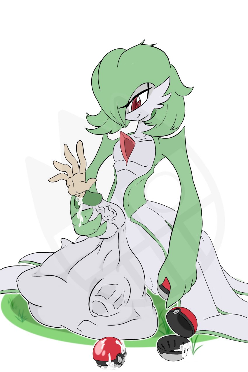 1boy 4_fingers 5_fingers abs ambiguous_gender anthro anthrofied cock_vore crossdressing cum cum_drip erection eyelashes feral gardevoir hair_over_one_eye half-closed_eyes huge_penis human hyper hyper_balls hyper_penis interspecies larger_male male male_gardevoir male_urethral_insertion maledom nintendo no_nipples nude pokémon_(species) poke_ball pokemon pokemon_(species) pokemon_rse pokephilia reaching_out sanyo2100 size_difference trap urethral_insertion urethral_vore veins vore