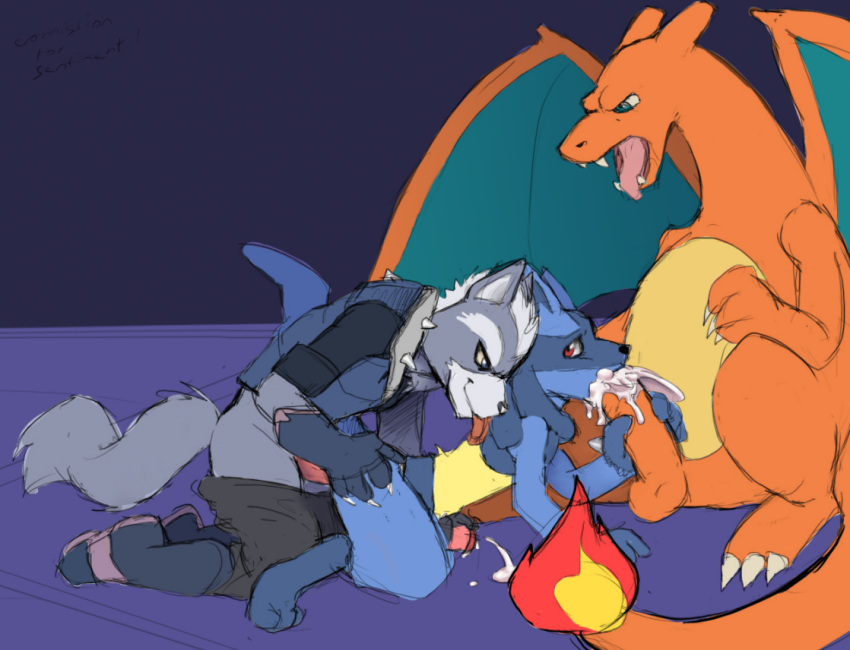 3boys anal anthro canine charizard crossover cum furry group group_sex lucario male male_only mammal multiple_males nintendo oral orgy penis pokemon pokemon_(species) sex sitting sketch star_fox super_smash_bros. syberfox video_games wolf wolf_o'donnell yaoi