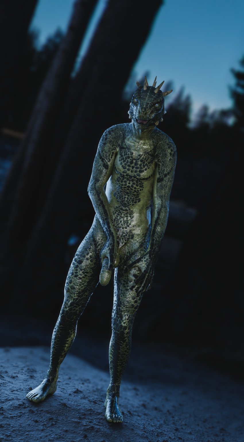 1boy 3d anthro argonian handjob hi_res humanoid_penis male male_only masturbation nude open_mouth penis ralic_turman scales scalie sex skyrim smaller_version_at_source solo the_elder_scrolls video_games