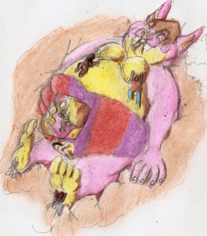 1boy 1girls female furry gnorc hindpaw humping licking macro male masturbation micro overweight paws penis pig sketch straight teeth tongue worship