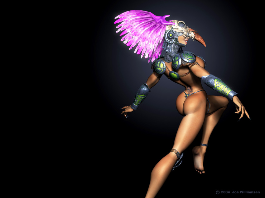 3d armor breasts casual female human hunter_(quake) joewilliamsen pale_skin quake quake_3 solo tagme unconvincing_armor