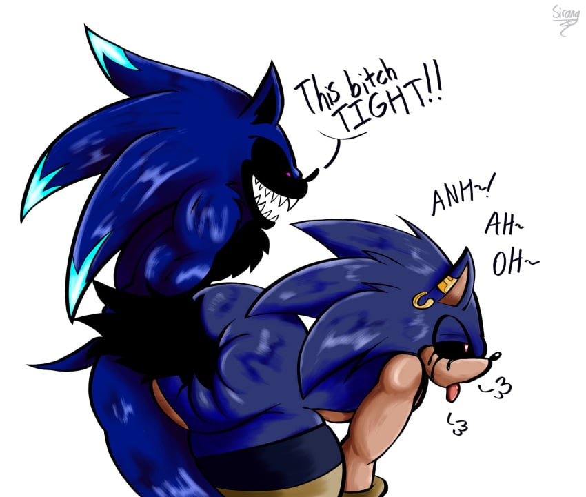 2boys anal big_ass curse_(sonic.exe) femboy fucked_from_behind hedgehog piercings self_insert sex sirang_(artist) sonic.exe sonic.exe_(series) yaoi