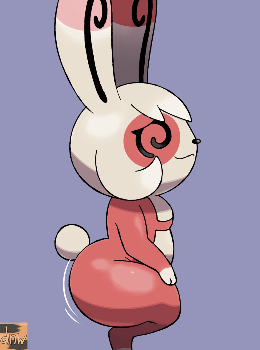 big_ass big_butt darknwindie generation_3_pokemon nintendo pokemon pokemon_(species) red_body red_fur shaking_ass shaking_butt spinda thick_ass thick_thighs twerking twerking_position two_tone_body two_tone_fur white_body white_fur wide_hips