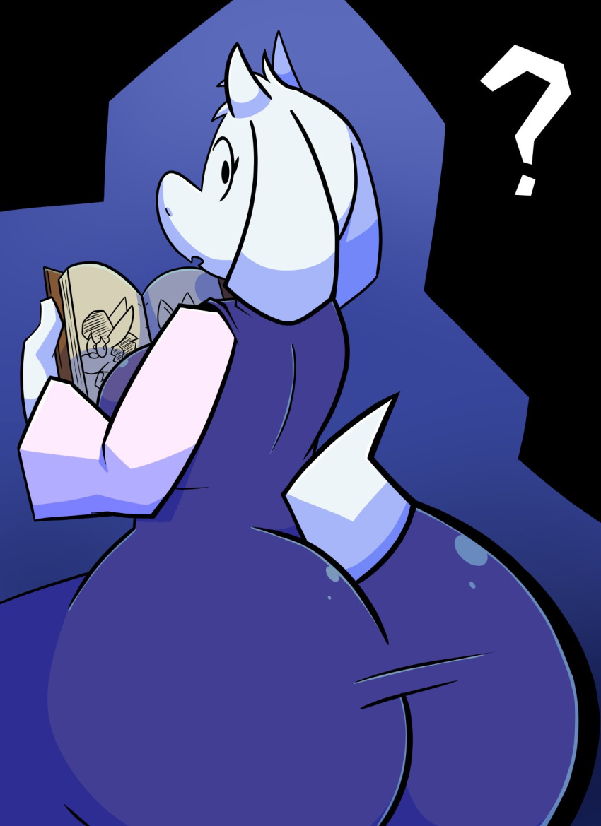 1girls ass ass_focus big_ass clothed female female_focus huge_ass looking_back pembrokewkorgi tagme toriel undertale