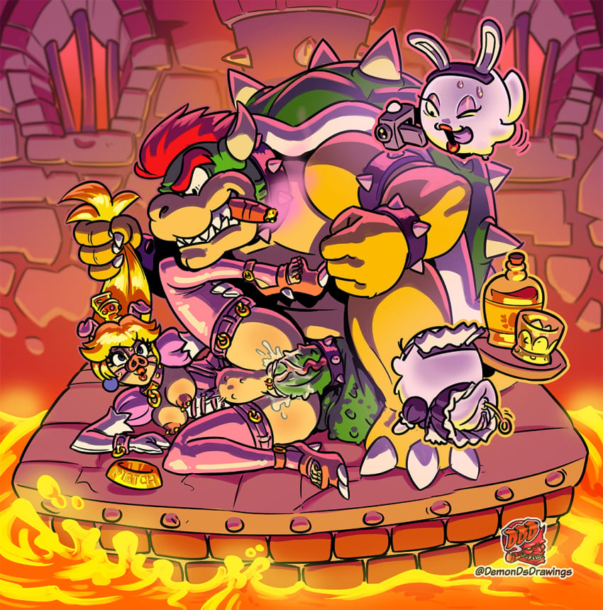 bdsm_gear bdsm_outfit bondage boo_(mario) bowser demon_daddys_drawings food_bowl indoors lahla mario_(series) monster_cock nintendo one_leg_up peeka petplay pierced_clitoris pierced_genitals pierced_nipples pig pig_girl pig_play princess_peach pulling_hair pussy self_upload slave slave_collar slavegirl super_mario_bros.