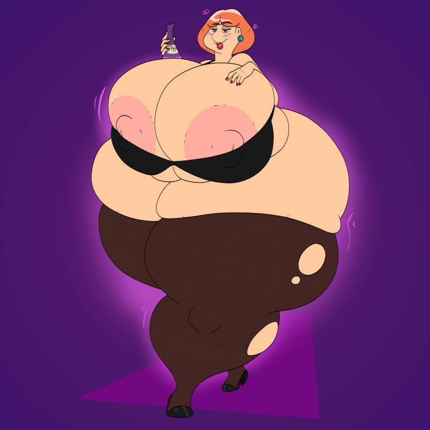 1girls areola_slip areolae ass bottomless bottomless_female bra breasts earrings family_guy female female_focus female_only heels hips hyper hyper_breasts large_ass large_breasts lips lois_griffin milf mother mother nipple_slip nipples orange_hair potion potion_bottle ripped_pantyhose smappa thick_thighs thighs wide_hips