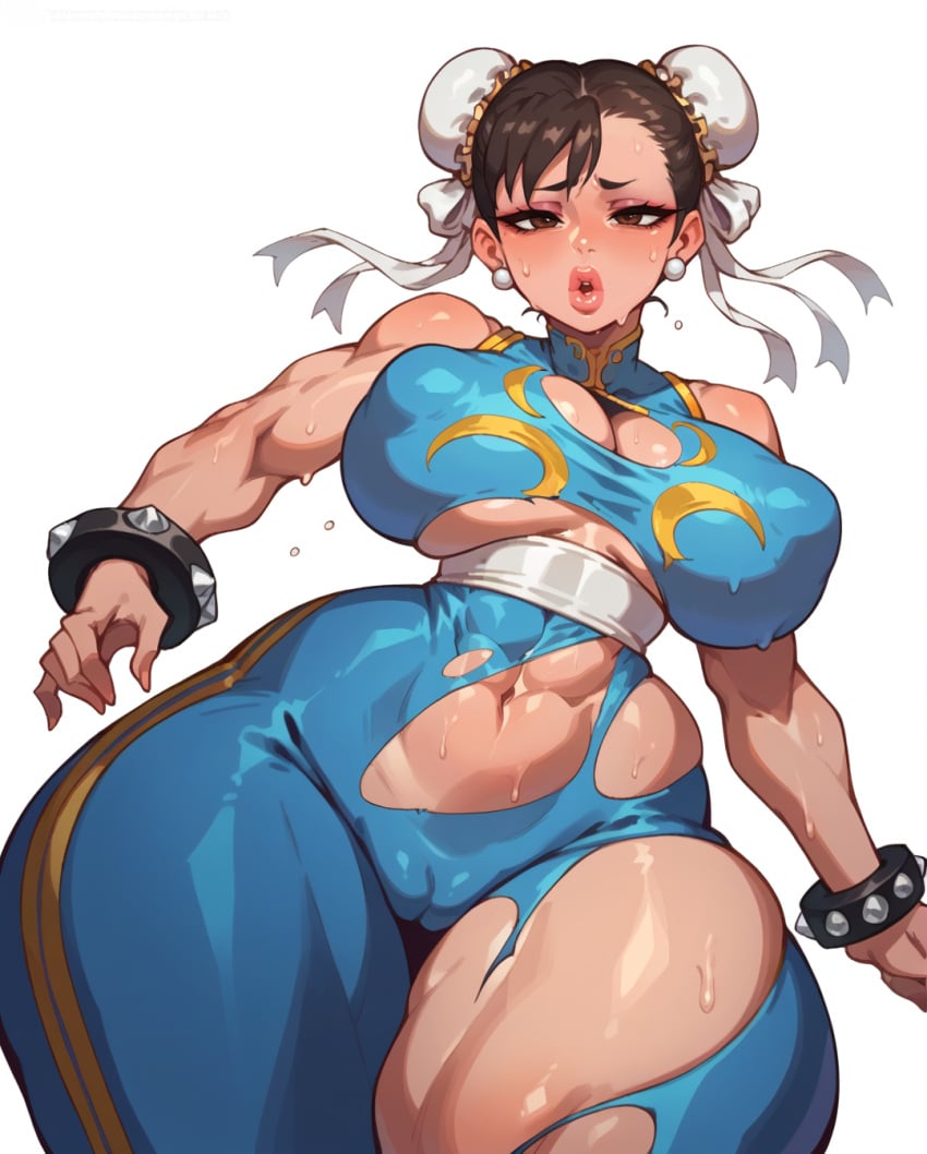 1girls ai_generated asian asian_bimbo asian_female big_ass big_breasts big_butt bimbo_body breasts brown_eyes cameltoe capcom child_bearing_hips chun-li curvaceous curvaceous_figure curvy curvy_body curvy_female curvy_figure dat_ass dumptruck_ass female female_only hourglass_figure huge_ass huge_breasts navel nipple_bulge obedient paag pale-skinned_female pale_skin ripped_clothing rocksolidart slanted_eyes solo solo_female street_fighter submissive submissive_female thick_thighs venus_body voluptuous voluptuous_female wide_hips