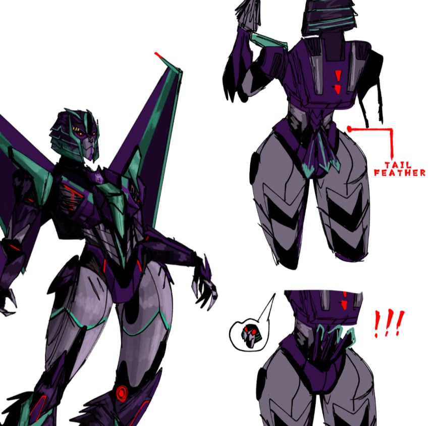 alien alien_girl ass_focus avian_humanoid buttocks cyberpunk fat_ass fembot futuristic gothic hips hips_wider_than_shoulders hourglass_figure jetpack mechanical slipstream tail_feathers thicc thicc_thighs thighs transformers transformers_animated transformers_rise_of_the_beasts turian